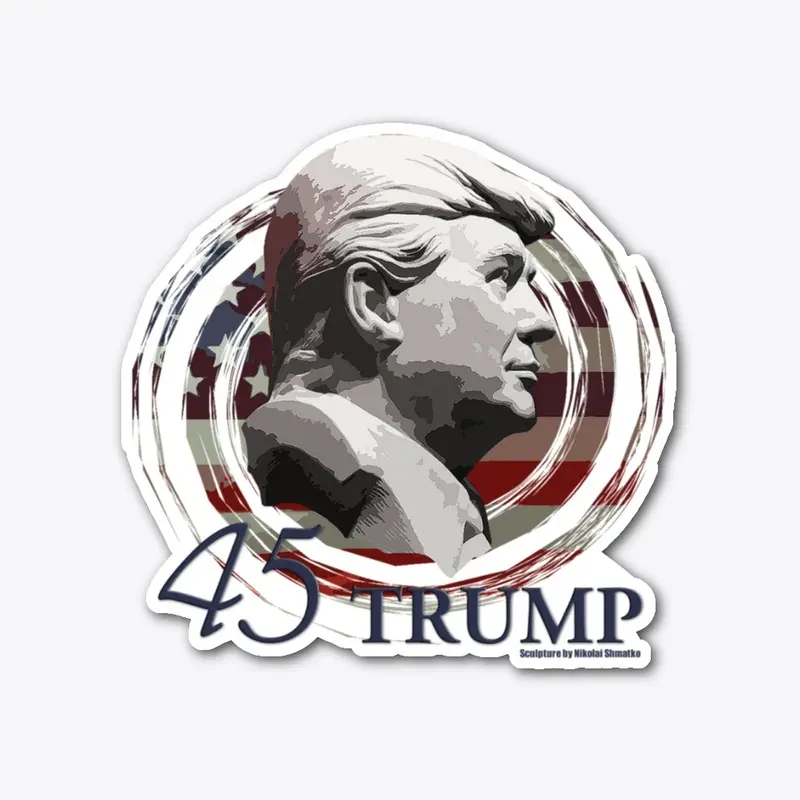 45 TRUMP Die cut sticker