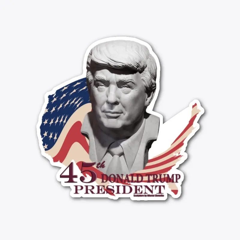 TRUMP 45th PRESIDENT Cut Stickers